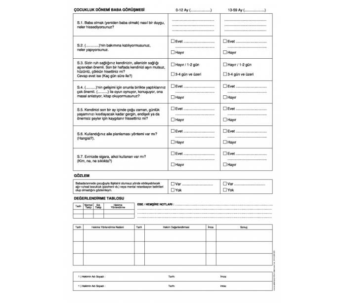 Baba Görüşme Formu